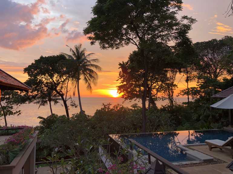 Pimalai Resort - Koh Lanta - Sonnenuntergang bei Beachfront Pool Villa